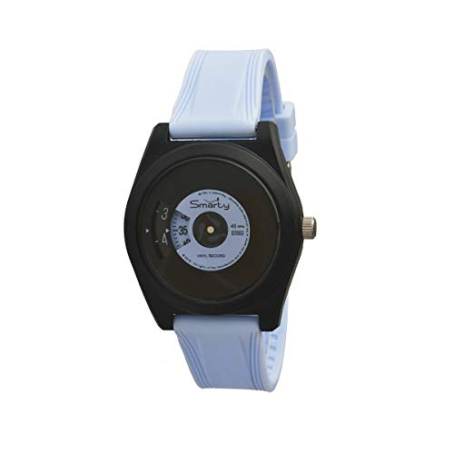 Unisex-Armbanduhr SMARTY VINYL aus Silikon schwarz und hellblau SW045D03 Unisex-Armbanduhr SMARTY VINYL aus Silikon schwarz und hellblau SW045D03 von smarty