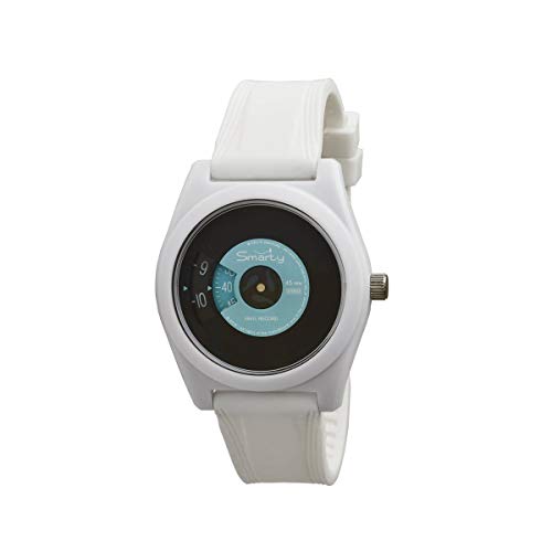 Unisex-Armbanduhr SMARTY VINYL aus Silikon weiß und hellblau SW045B10 von SMARTY