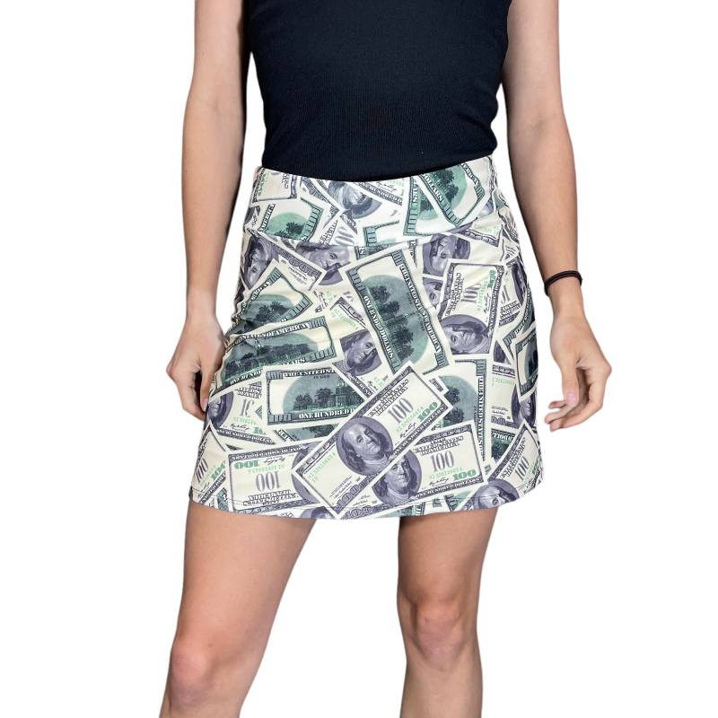 Benjamins Geld Print Sportlich Schmaler Golf-Rock Mit Eingebauter Shorts Und Taschen | Tennis Oder Pickleball Skort Benjamins Geld Print Sportlich Schmaler Golf-Rock Mit Eingebauter Shorts Und Taschen | Tennis Oder Pickleball Skort von smashdandy