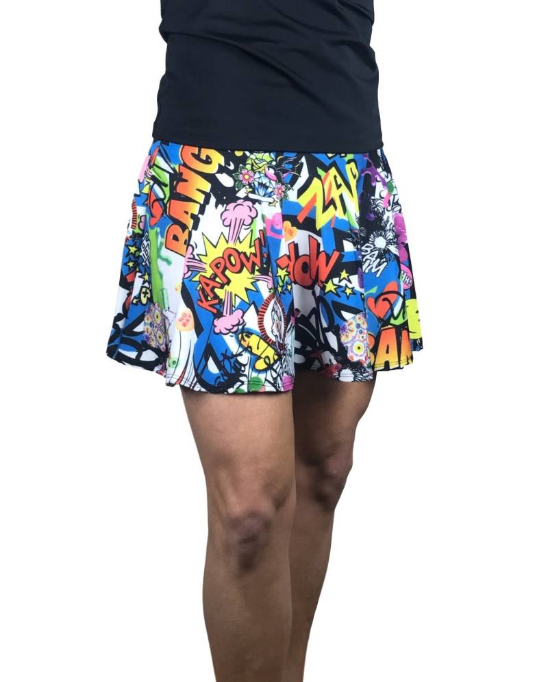 Graffiti Print Sportrock Mit Eingebauter Shorts Und Taschen - Tennisrock, Skaterrock, Golfrock, Laufrock von smashdandy