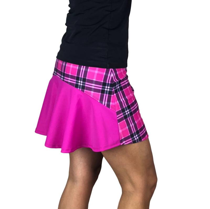 Pink Kariert Mit Athletic Flutter Golf, Running, Tennis Skort Taschen - Golfrock Pink Kariert Mit Athletic Flutter Golf, Running, Tennis Skort Taschen - Golfrock von smashdandy