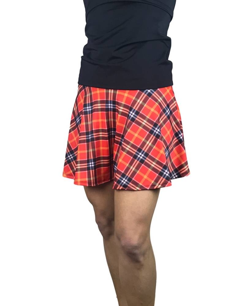 Rot Karierte Sportrock Mit Kompressionssh Shorts Und Taschen - Tennisrock, Skaterrock, Golfrock, Laufrock Rot Karierte Sportrock Mit Kompressionssh Shorts Und Taschen - Tennisrock, Skaterrock, Golfrock, Laufrock von smashdandy