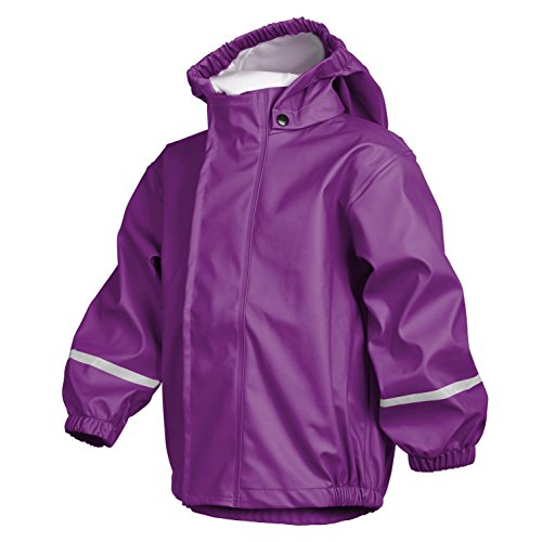 smileBaby wasserdichte Kinder Regenjacke Regenmantel mit Abnehmbarer Kapuze Unisex in Lila 86 von smileBaby