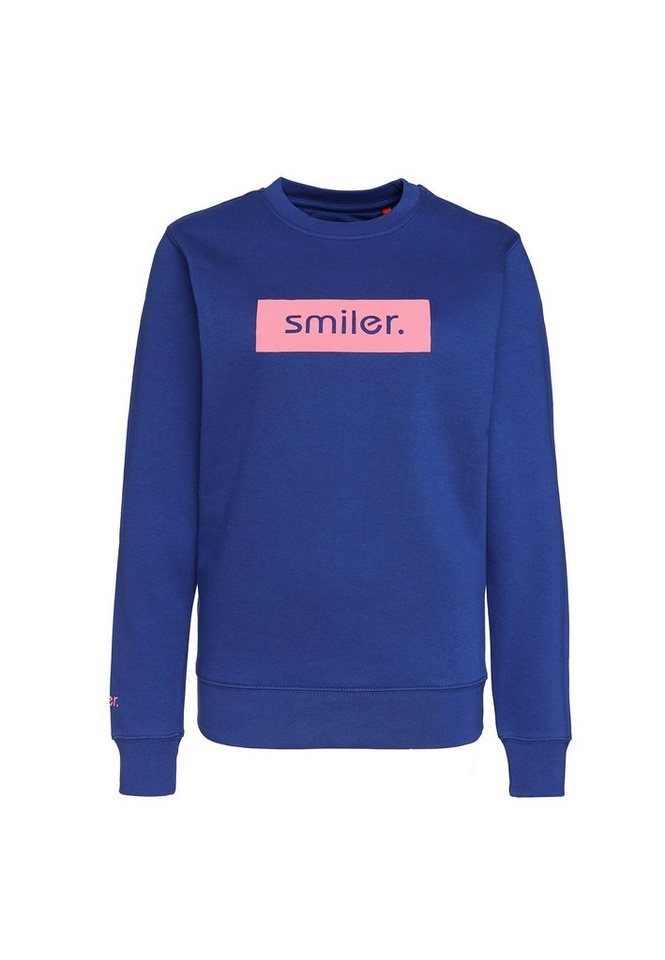 smiler. Sweatshirt dude. mit Label-Applikationen von smiler.