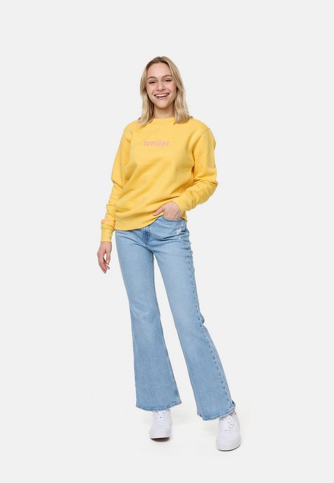 smiler. Sweatshirt dude. mit Label-Applikationen von smiler.