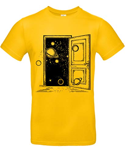 smilo & bron Herren T-Shirt, Tür zum Universum Gold 3XL von smilo & bron