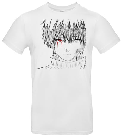 smilo & bron Herren T-Shirt mit Motiv_Anime Manga Figur White S von smilo & bron