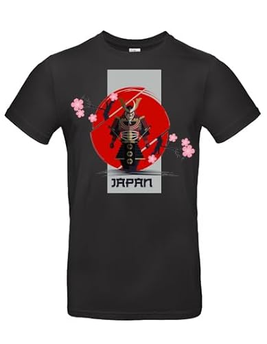 smilo & bron Herren T-Shirt mit Motiv_ Japanisches Design Kämpfer Schwarz XXL von smilo & bron