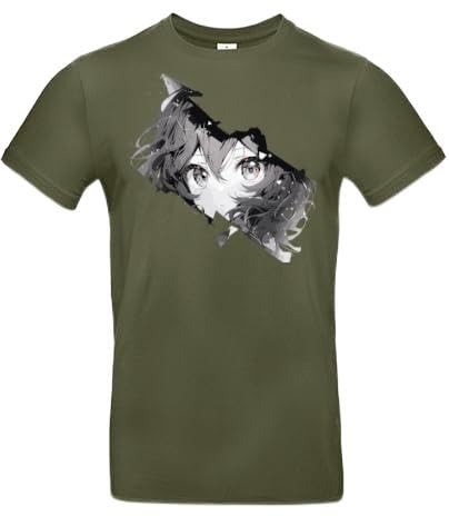 smilo & bron Herren T-Shirt mit Motiv_Manga Charakter Anime mit japanischer Aufschrift Urban Khaki M smilo & bron Herren T-Shirt mit Motiv_Manga Charakter Anime mit japanischer Aufschrift Urban Khaki M von smilo & bron