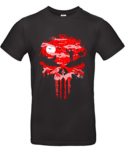 smilo & bron Herren T-Shirt mit Motiv Stand and Bleed Bedruckt Schwarz Black XXL von smilo & bron