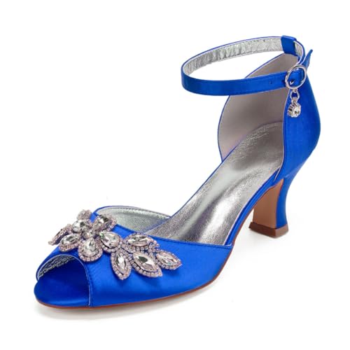 Damen Knöchelriemen Hochzeit Kleid Schuhe Mit Schnalle Peeptoe Braut Sandalen Mit Strass Knöchelriemen Partei Abschlussball Pumpen Mit Schnalle,Blau,41 EU Damen Knöchelriemen Hochzeit Kleid Schuhe Mit Schnalle Peeptoe Braut Sandalen Mit Strass Knöchelriemen Partei Abschlussball Pumpen Mit Schnalle,Blau,41 EU von smlekwc