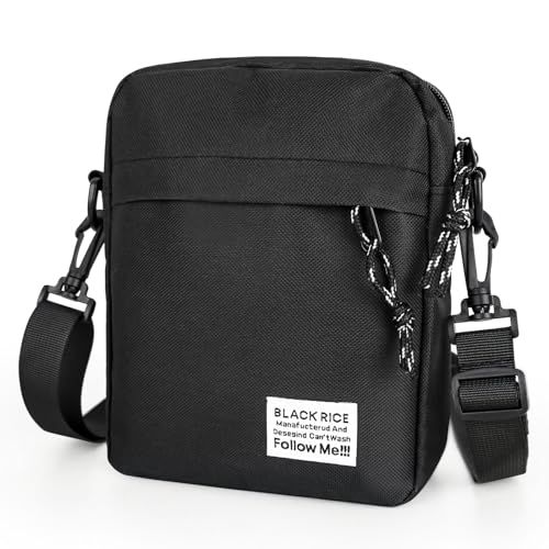 smtfcty Herren Handy Schultertaschen, Klein Kuriertasche aus Nylo, Wasserdichte Crossbody Bag Backpack für Männer und Frauen für Freizeit Urlaub Ausflug Spaziergang von smtfcty