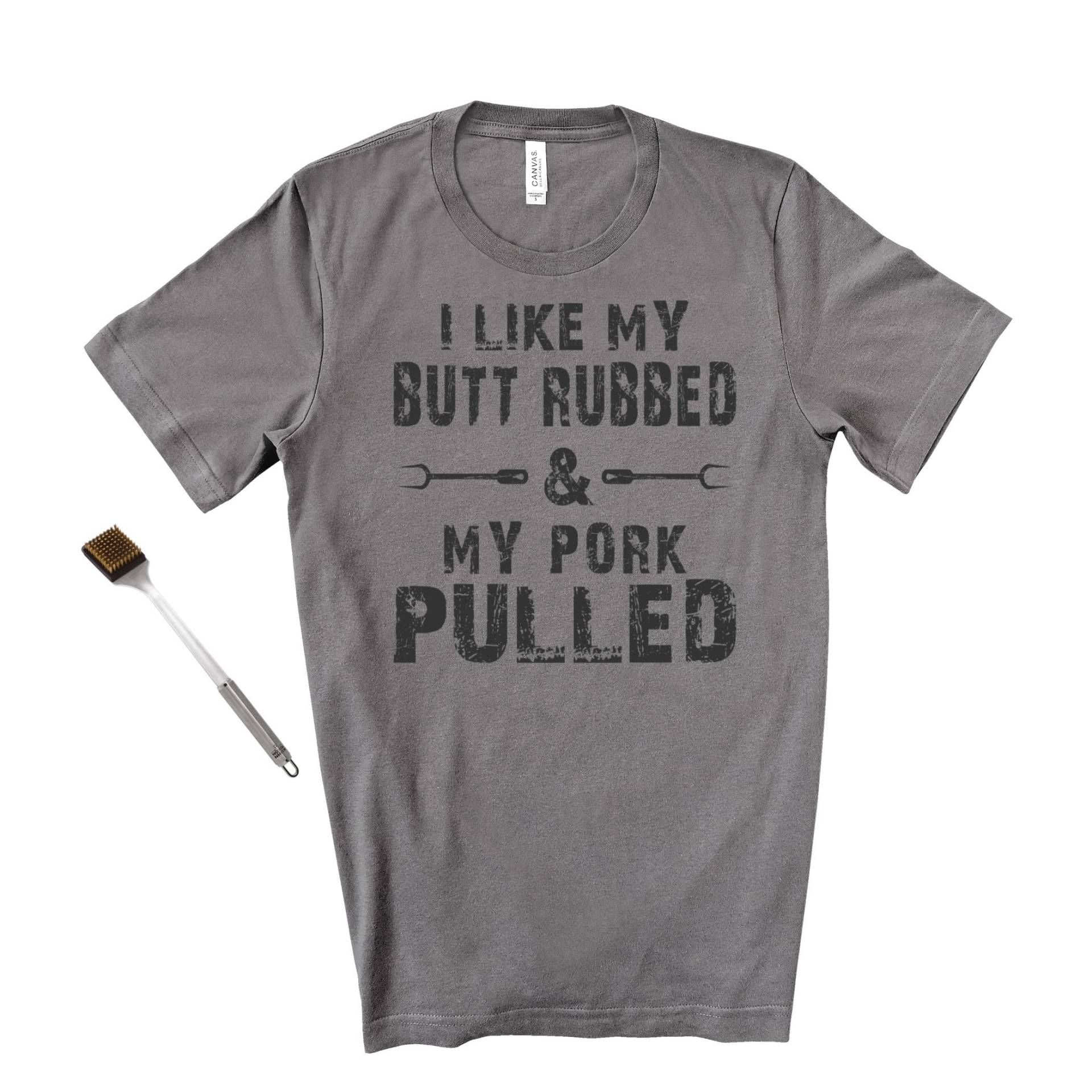 Bbq Shirt/Butt Rubbed Pork Pulled Geburtstagsgeschenk Für Ihn Raucher Vatertagsgeschenk Grill Shirt Smoked Pitmaster Funny von snowypalms