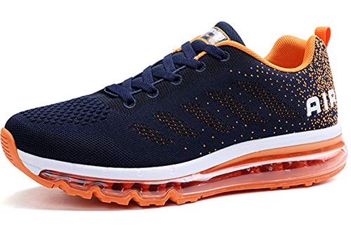 snugnap Laufschuhe Herren Damen Sportschuhe Air Sneaker Joggingschuhe Turnschuhe Leicht Hallenschuhe Straßenlaufschuhe Fitness Tennis Schuhe BlueOrange 39EU von snugnap