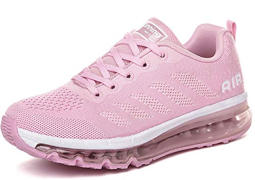 snugnap Laufschuhe Herren Damen Sportschuhe Air Sneaker Joggingschuhe Turnschuhe Leicht Hallenschuhe Straßenlaufschuhe Fitness Tennis Schuhe Pink 37EU von snugnap