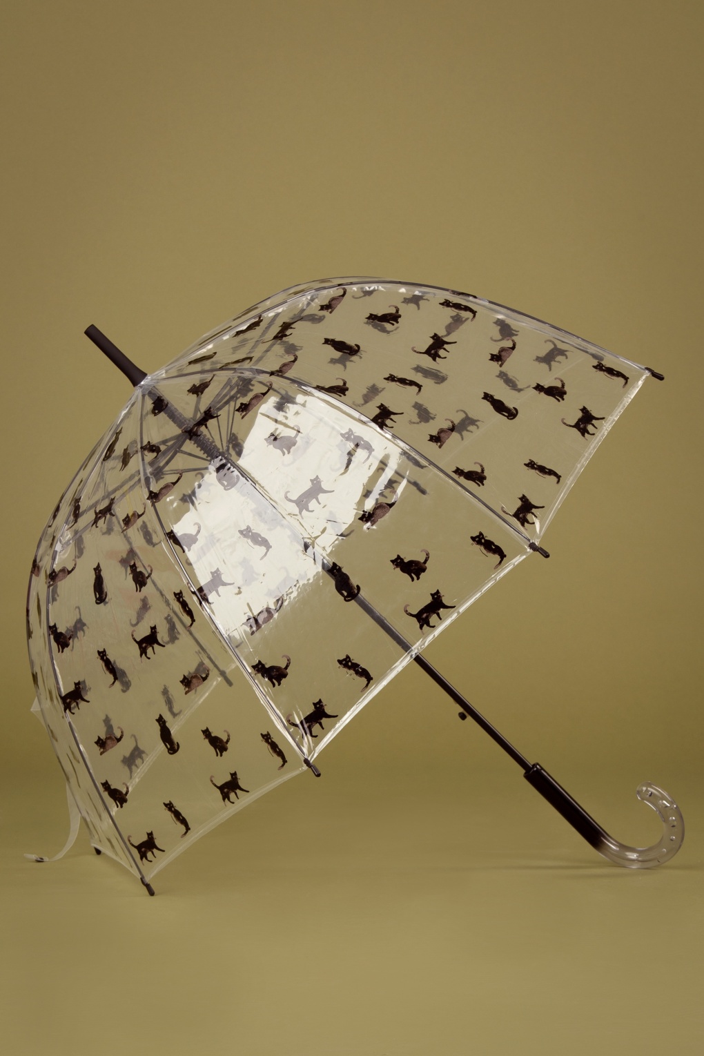 Chat Noir Transparent Dome Regenschirm in Schwarz Chat Noir Transparent Dome Regenschirm in Schwarz von so rainy