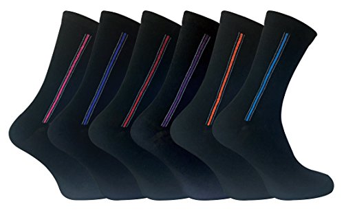 6er pack herren baumwolle qualität bunt muster gestreift argyle socken (39-45 eur, DEE6) von Sock Snob