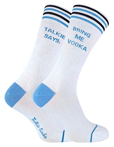 TALKIE - Herren Baumwolle Witzig Lustig Bring Mir Bier/Wodka Socken mit Motiv (39-45 eur, Bring Me Vodka) von Sock Snob