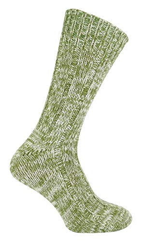 sock snob - 1 Paar Herren 100 Wollsocken | Gestrickt Warm Schafswolle Wolle Socken (Grün, 39-45) von Sock Snob