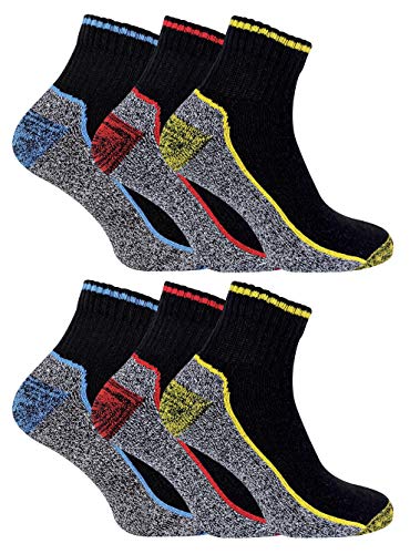 Sock Snob - 6er Pack Herren Baumwolle Bambus Kurz Arbeitssocken mit Kurzschaft für Work in Sommer (6 Paare, 39-45) von Sock Snob