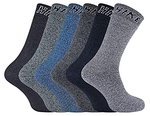 sock snob 6er Pack Herren Baumwolle Gepolstert Wandersocken/Trekkingsocken für Sommer (39/45, Pack 1) von Sock Snob