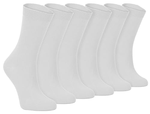 Sock Snob - 6er pack damen dünn elegant bunt farbig baumwolle socken 37-42 eur (37-42 eu, PL30 White) von Sock Snob