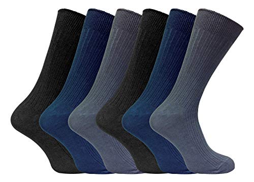 Sock Snob 6er pack herren schwarz business 100 prozent baumwolle socken/baumwollsocken für anzug (39-45 eur, SE002 BNG) von Sock Snob