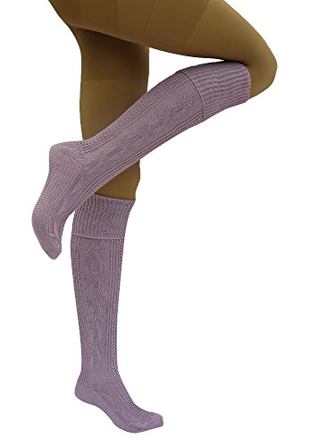 socken-und-mehr Damen Trachten Kniestrümpfe altlavendel 39-42 von socken-und-mehr