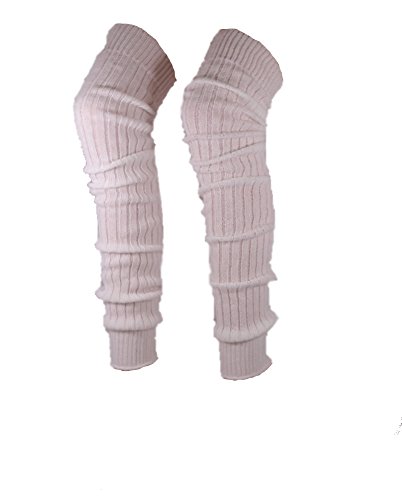 socken-und-mehr Tolle Overknee Stulpen Legwarmers in 80 cm Länge weiss ONESIZE von socken-und-mehr