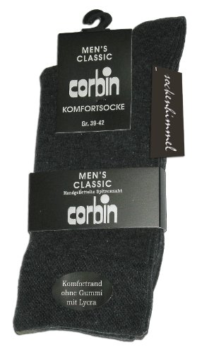 Herren Socken ohne Gummi u. ohne Naht 6er Pack - Diabetikersocken Farbe: anthrazit Größe: 39-42 von sockenhimmel