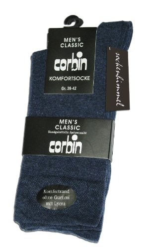 Herren Socken ohne Gummi u. ohne Naht 6er Pack - Diabetikersocken Farbe: jeans Größe: 39-42 von sockenhimmel