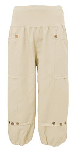 Leinehose Damen 100% Leinen 7/8 Caprihose für den Sommer (46/48, Natur) von sockenhimmel