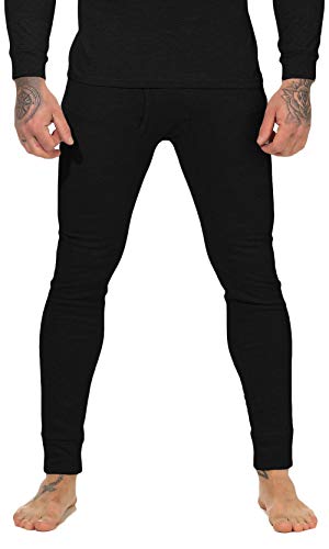 sockenhimmel 2 Lange Thermo- Funktions- Unterhosen für Herren - Sport- und Arbeits-Unterhosen mit Eingriff (XL, Schwarz) von sockenhimmel