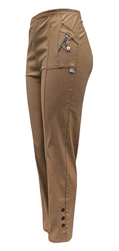 sockenhimmel Damenhose leichte Thermohose Hose für milde Wintertage Schlupfhose Outdoor Funktionshose Innenfutter aus Mikrofleece (40-42, Beige) von sockenhimmel