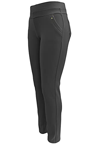 Sockenhimmel Schlupfhose Damen Haus- oder Freizeithose Stoffhose mit Gummibund Bequeme Haushose mit 4 Taschen (42-44, Dunkelgrau) von Sockenhimmel