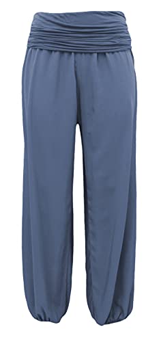Sommerhose Strandhose Flatterhose luftige Haremshose Yogahose Sommerhosen Damenhosen (38-40, Jeans) von Sockenhimmel