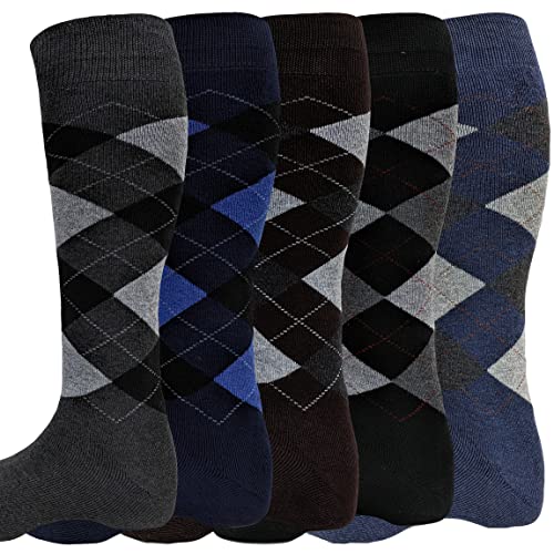 sockenhimmel Thermo Kniestrümpfe für Herren in klassischer Karo Optik 6 Paar warme Vollfrottee Skistrümpfe dicke Arbeitssocken 39-46 (43-46, Mehrfarbig) von Sockenhimmel