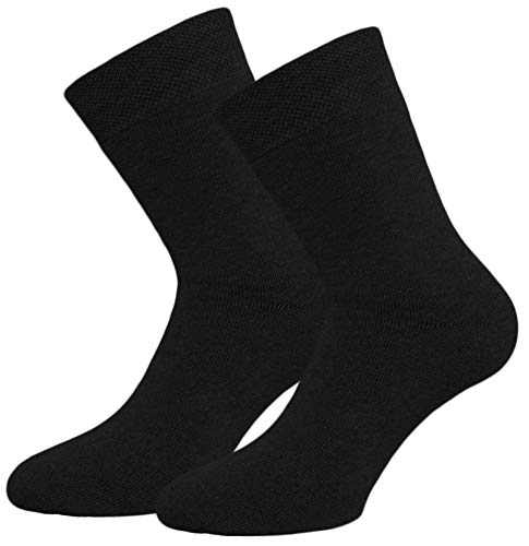 sockenhimmel schwarze THERMOSOCKEN für Herren 6er Pack - ohne Gummidruck - mit 85% Baumwolle - Innenfrottee (43-46) von sockenhimmel