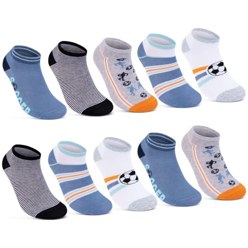 10 Paar Kinder Sneaker Socken Jungen & Mädchen Baumwolle Kindersocken 56568 (31-34) von sockenkauf24