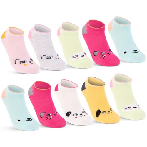 10 Paar Kinder Sneaker Socken Jungen & Mädchen Baumwolle Kindersocken 56290 (23-26) von sockenkauf24