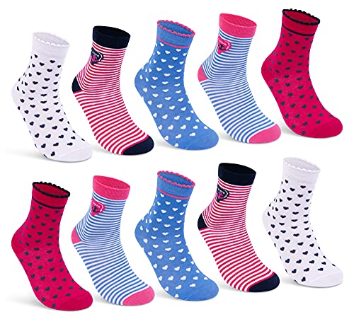 10 Paar Kinder Socken Jungen & Mädchen Baumwolle Kindersocken 54330 (27-30) von sockenkauf24