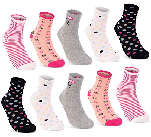 10 Paar Kinder Socken Jungen & Mädchen Baumwolle Kindersocken 54365 (23-26) von sockenkauf24