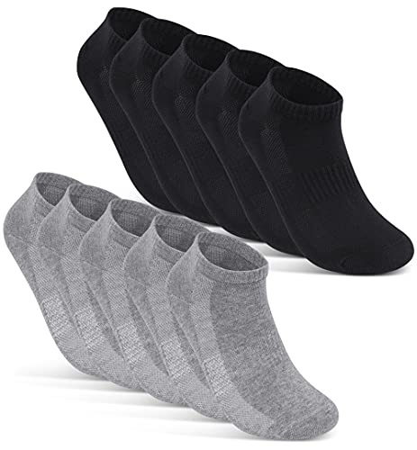 Sneaker Socken Damen 35-38 Baumwolle 10 Paar Damen Sneaker Socken 38 Damen Socken 35-38 Sneaker Socks Women Sneakersocken Damen 35-38 Sportsocken 16510 WP (Schwarz Grau 35-38) von sockenkauf24