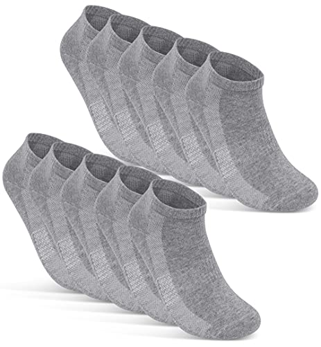 Sneaker Socken Damen Grau 39-42 Baumwolle Unisex 10 Paar Graue Damen Sneakersocken 16510 WP (Grau 39-42) von sockenkauf24