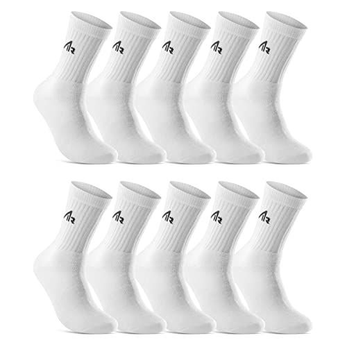 sockenkauf24 10 Paar i1R Sportsocken Tennissocken Damen Baumwolle 10300 (35-38 Weiß) von sockenkauf24