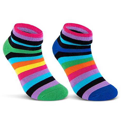 2 | 4 | 6 Paar Damen THERMO Socken Innenfrottee warme Wintersocken Umschlagsocken Bunte Ringel 12790 WP (2 Paar 35-38) von sockenkauf24