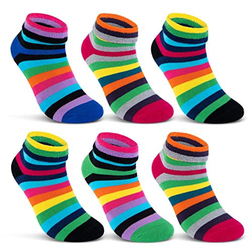 2 | 4 | 6 Paar Damen THERMO Socken Innenfrottee warme Wintersocken Umschlagsocken Bunte Ringel 12790 WP (6 Paar 35-38) von sockenkauf24