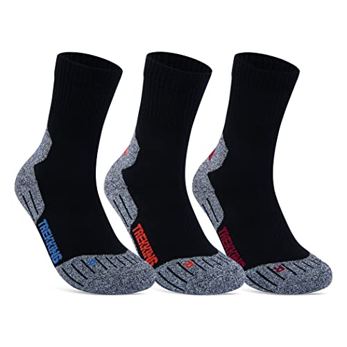 3 Paar Sportsocken Herren Damen Laufsocken Funktionssocken Wandersocken Stoßabfedernd 16101 WP (Farbmix 47-50) von sockenkauf24