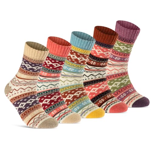 5 Paar Wollsocken Damen & Herren Wintersocken weich & warm 37903 (39-42) von sockenkauf24