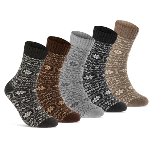 5 Paar Wollsocken Damen & Herren Wintersocken weich & warm 37904 (43-46) von sockenkauf24